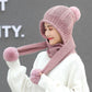 Wool Hat Female Winter All-match Scarf Cap Winter Cute Ear Protection Thick Warm Knitted Hat