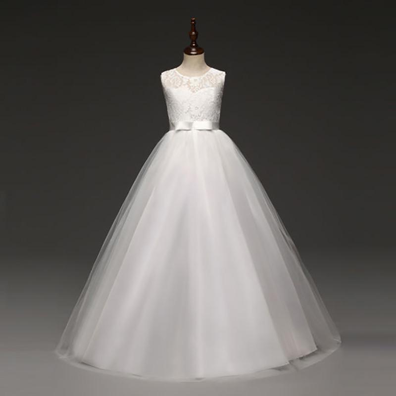Little Flower Girl Princess Dress Girls Fluffy Yarn Host Piano Performance Clothing Children's Wedding Birthday Evening Dress