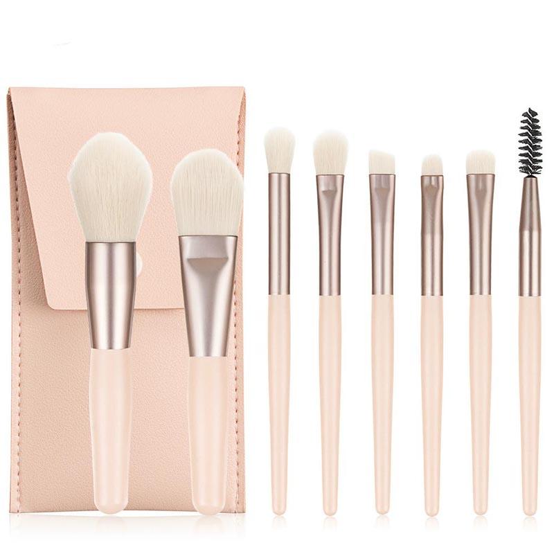 8 Piece Portable Soft Makeup Brush Set, Eye Shadow Foundation Powder Eyelash Lips Concealer Blush Makeup Brush Set