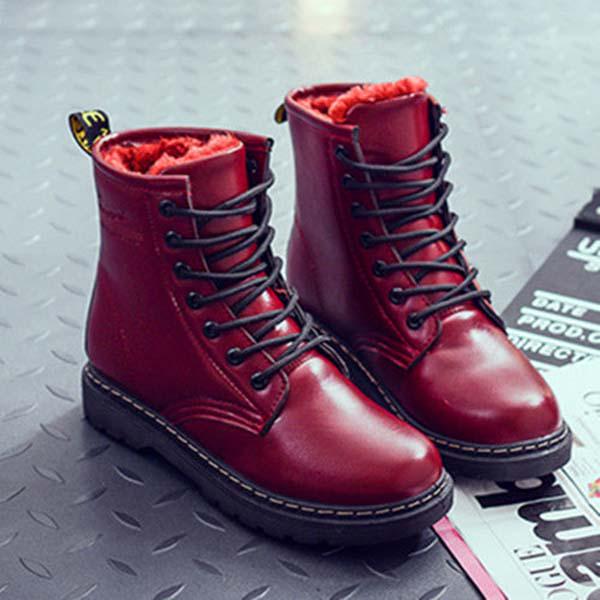 Woman Winter Boots Outdoor Snow Boots Non-slip Wear Resistant Martin Boots Keep Warm