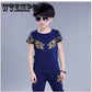 Summer Baby Boys Girls Clothes Sets Short Sleeve Letter Print T-shirt Tops+Shorts Outfits
