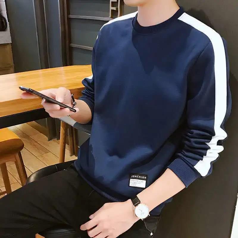 Sweater Men's Winter Warm and Comfortable Top Casual Round Neck Long-sleeved T-shirt Pullover Bottoming Shirt