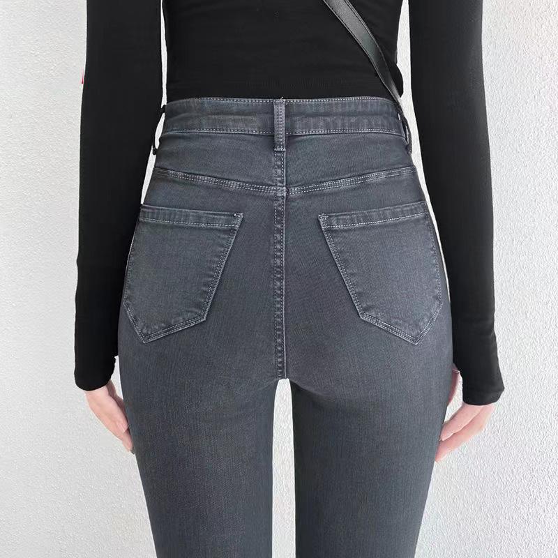 Plus Size Elastic Jeans Women's Skinny High Waist Slim Denim Trousers Spring and Summer Hip Lift Pencil Denim Pants
