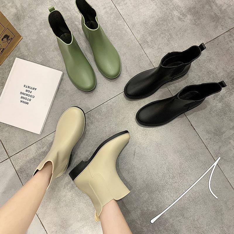 Rain Boots Women Waterproof Shoes Short Tube Non-slip Water Shoes Rain Boots Shopping Kitchen Rubber Shoes