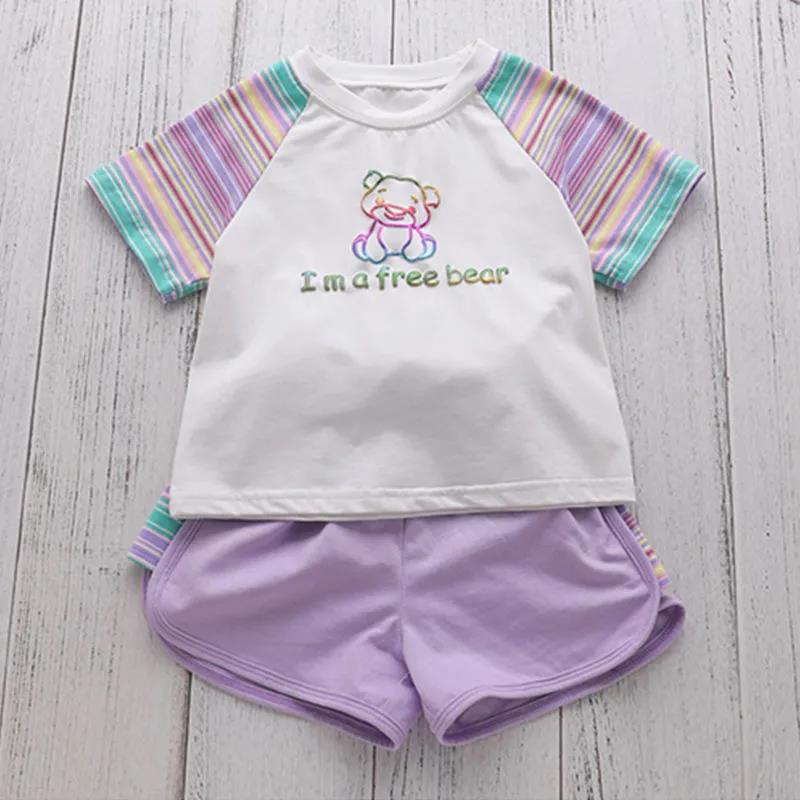 Girls' Summer Clothes Children's Summer Western Style Children's Summer Suits Female Baby Two-piece Suit