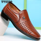 Summer Men Shoes Casual Luxury Genuine Leather Loafers Moccasins Breathable Slip on Shoes