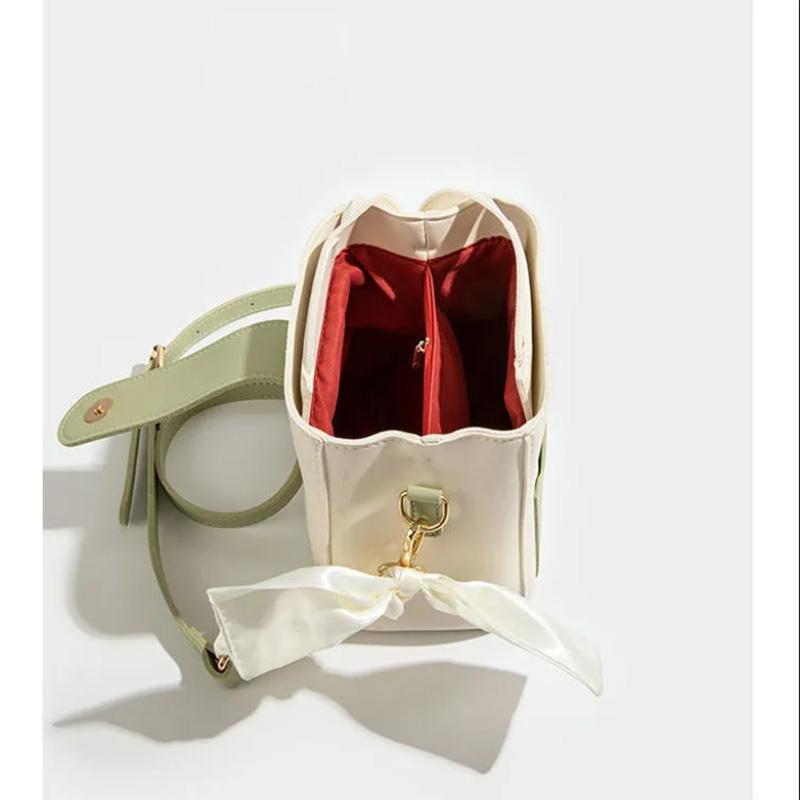 Cute Little White Flower Girl Bag High-end Niche Bucket Bag Messenger Bag Student Backpack