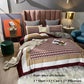 Thickened Grinding Long Velvet Wool Twill Four Sets of Leopard Striped Cotton Quilt Cover Single Tribute Cotton Bed Set 1.8 M 2 Meter Bed