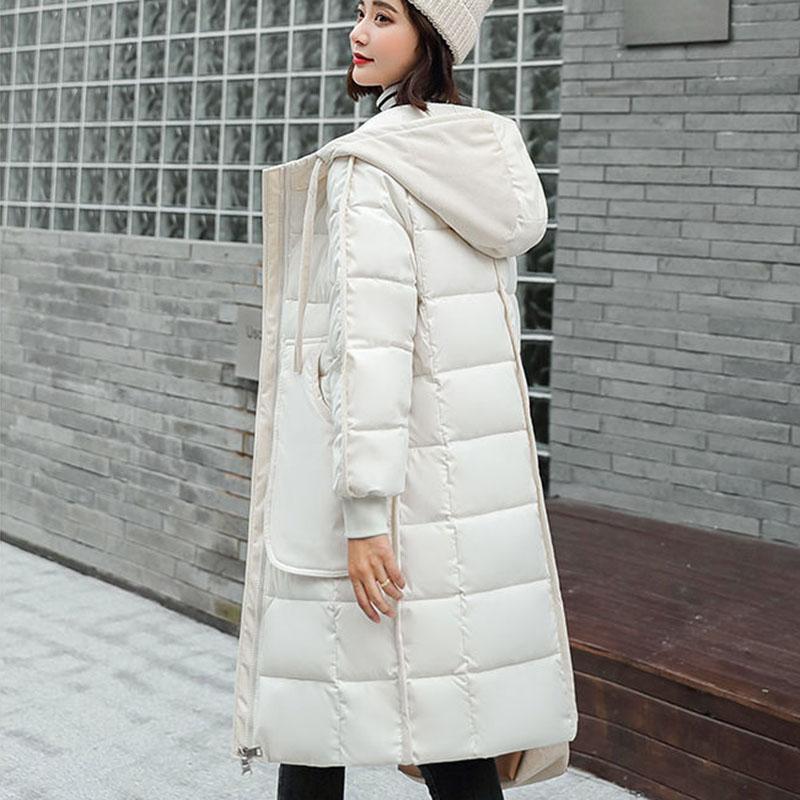 Down Padded Jacket Winter Women's Mid-length Loose Straight-leg Temperament Padded Jacket Plus Size Korean Padded Coat