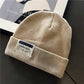 Unisex Knitted Beanie Hat Winter Solid Color Warm Hat Ladies Crochet Ski Leisure Skull Hat