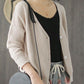 Spring and Autumn Plus Size Women's Lazy Style Knitted Cardigan Jacket Loose Literary Buttons Casual Sweater