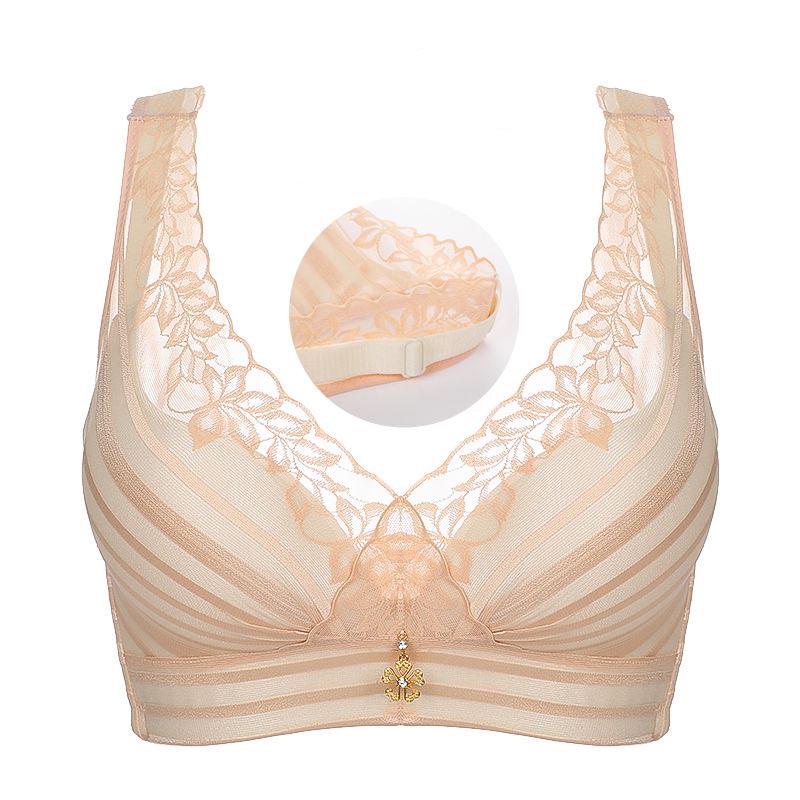 Plus Size Women Lace Bras Sexy Floral Bralette Adjust-straps Underwire Full Coverage Brassiere