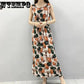 WTEMPO Floral Beach Holiday Skirt Sleeveless Long Skirt Female Summer Bohemian Print Beach Dress