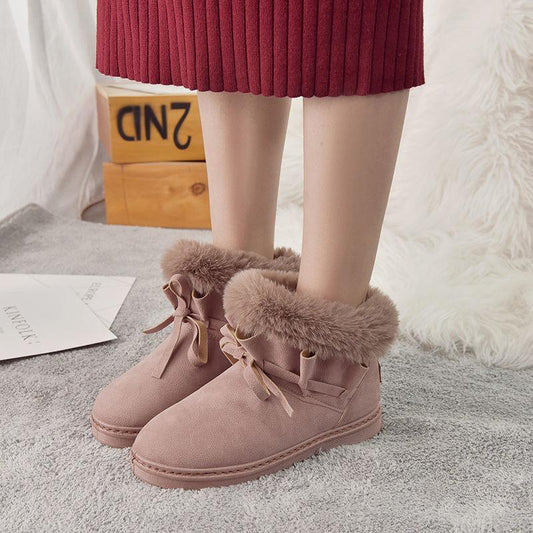Snow Boots Women's Shoes Short Tube Plus Velvet Thick Bread Cotton Shoes Non-slip Winter Boots