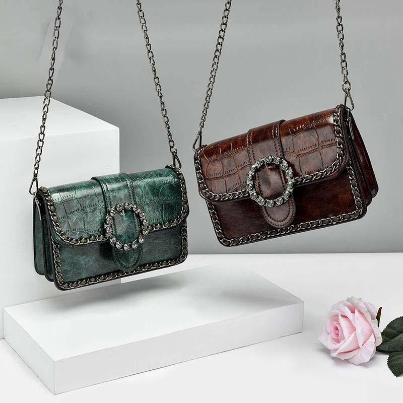 PU Leather Women Shoulder Bag Chain Messenger Bag Ladies Crossbody  Bag