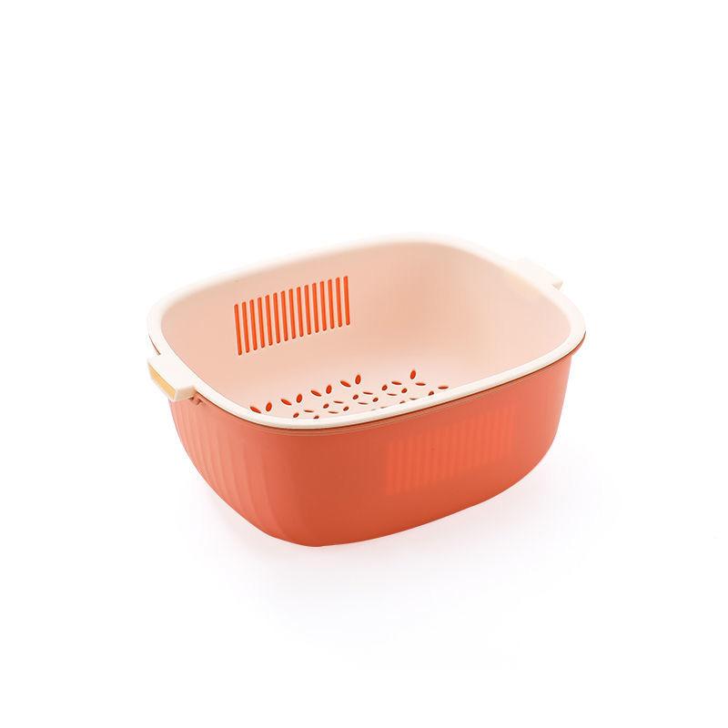 Drain Basket Plastic Kitchenware Daquan Multifunctional Fruit and Vegetable Washing Basket Two-piece Set