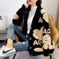 Christmas Women's Sweater Coat Winter Loose Fashion Knitted Cardigan Thickening Women's Jacket