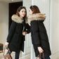Winter Women's Down Jacket Mid-length Korean Fashion Slim-fit Plus Size Thickening Large Fur Collar Down Jacket