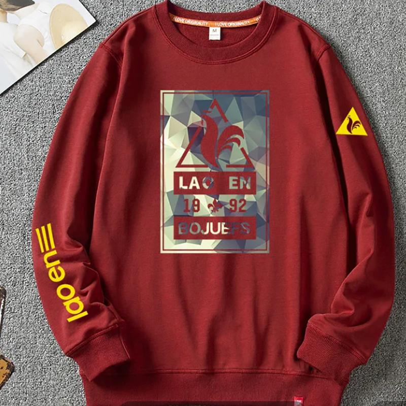 French Big Cock Sweater Men's Autumn Round Neck Loose Casual Plus Velvet Thick Sweatershirts