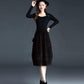 Autumn Winter Skirt Women Flower Bud Skirt Plus Size Corduroy Mid-length Skirt with Pockets