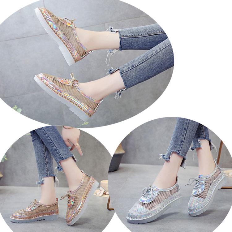 Women Shoes 2020 Fashion Summer Casual White Shoes Cutouts Lace Canvas Hollow Breathable Platform Flat Shoes Woman Sneakers