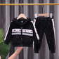 Children's Autumn and Winter Suit Girls Thick Wool Sweater Warm Clothes Boys and Girls Baby Flannel Plus Fleece Two-piece Suit