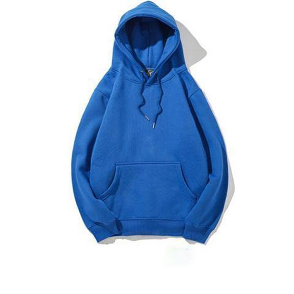 Pure Color Simple Hooded Plus Velvet Sweater Couple Thickened Hoodies Autumn and Winter Student Jacket Tide