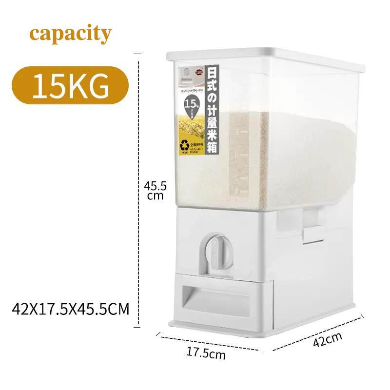 Measuring Rice Bucket Anti-proof Moisture Seal Rice Barrel Home Reservoir Box Bucket Plastic Kitchen Mass Storage Box