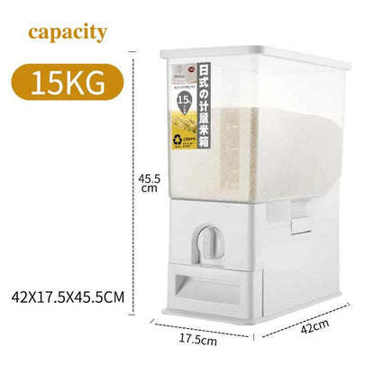 Measuring Rice Bucket Anti-proof Moisture Seal Rice Barrel Home Reservoir Box Bucket Plastic Kitchen Mass Storage Box