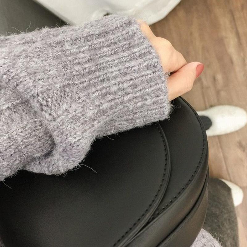 Sweater Turtleneck Bottoming Shirt Women's Solid Color Twist Casual Pullover Sweater Autumn  Winter Outerwear