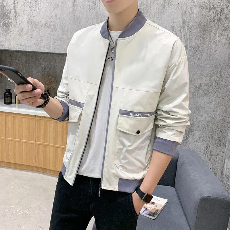 Men's Jacket Ins Spring and Autumn Handsome Top Casual Jacket Men's Youth Baseball Uniform