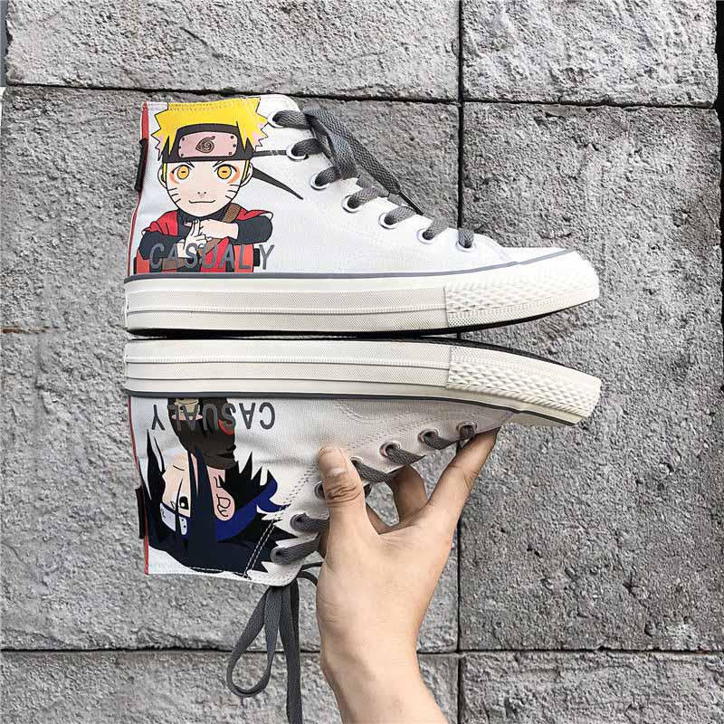 High-top shoes men Korean version of the tide shoes student canvas shoes men's shoes summer