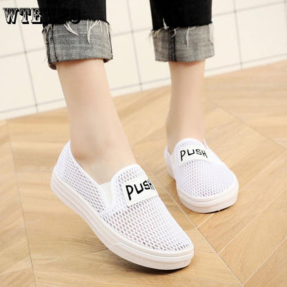 Summer Breathable Mesh Shoes Shoes Women's Shoes Students  Flat Casual Shoes