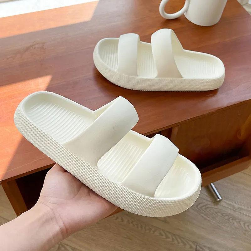 Unisex Slippers Women's Outer Wear Stepping on Shit Touching Flip-flops Bath Non-slip Thick Bottom Sandals Summer Men's Slippers