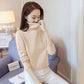 Autumn and Winter Turtleneck Warmth Thick Ultra-short Sweater Women's Pullover High-waist Loose Base Sweater
