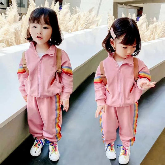 Girls and Boys Suits Children's Clothes Baby Girls Sports Suits Children's Clothes Spring and Autumn Clothes Two-piece Casual Sets