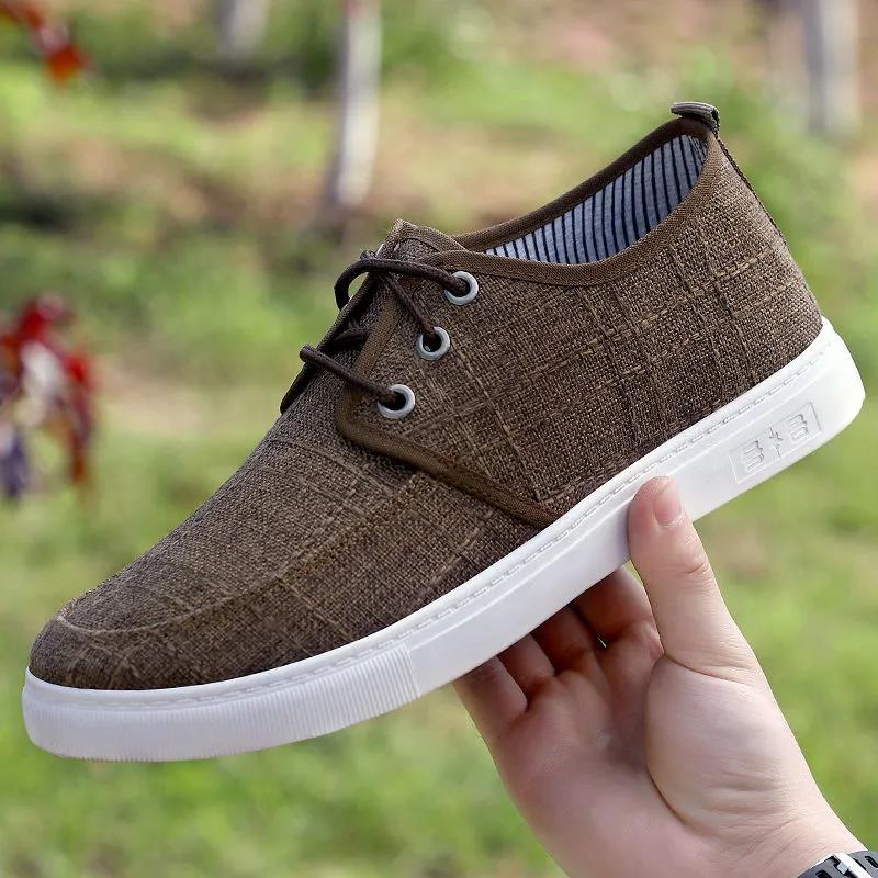 Spring and Autumn Old Beijing Cloth Shoes Men's Anti-slip Wear Canvas Shoes Fashion Casual Shoes Men's Wild Trend Flat Shoes