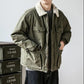 Winter Workwear Lamb Wool Coat Men's Trendy Brand Loose Plus Velvet Thick Padded Coat Trend Wild Padded Jacket
