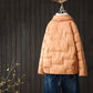 Women Sided Down Short Jacket Winter White Duck Down Coat  Breasted Warm Parkas Snow Outwear