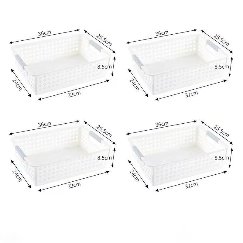 4PCS Desktop Plastic Storage Basket Kitchen Sundries Storage Box Toy Storage Box Home Storage Small Basket Bathroom Toiletries Storage Basket