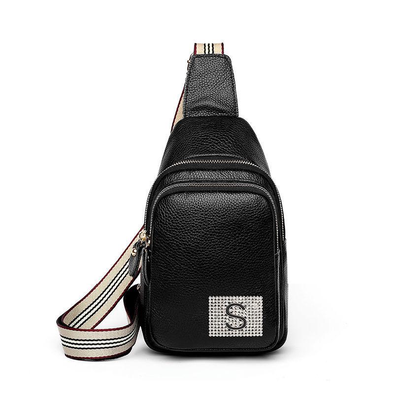 Leather bag Cowhide Unisex Sling Bag Outdoor Sports Slung Riding Bag Waterproof Travel Men Women Shoulder Bag Crossbody Chest Bag for Gift