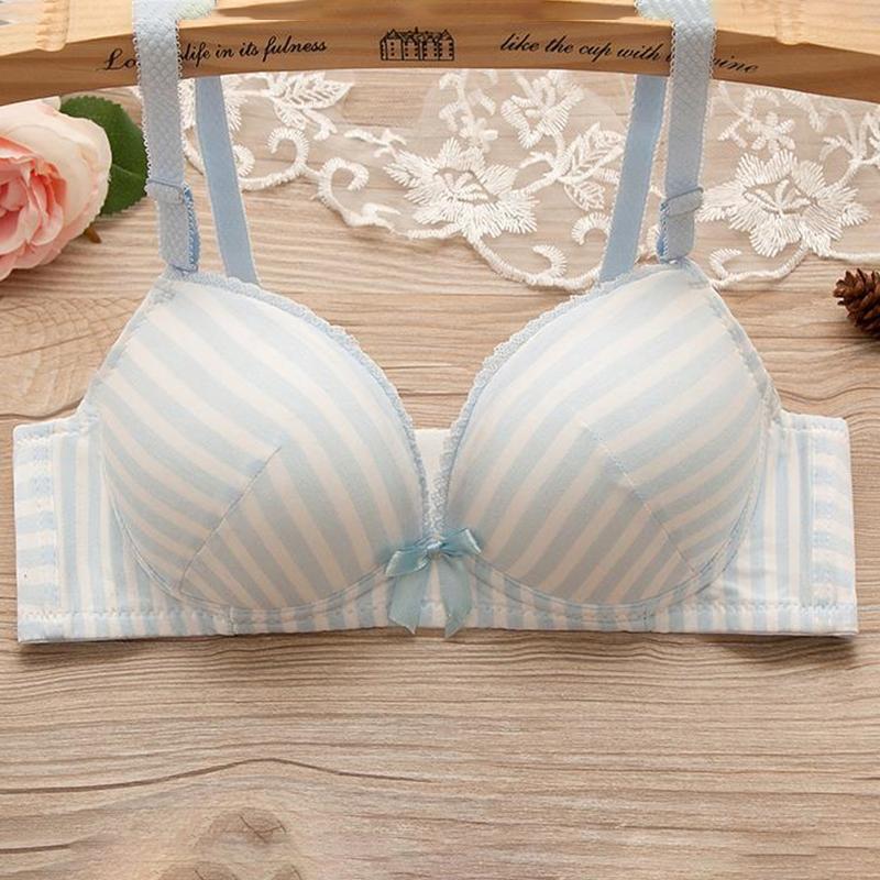 Women's Underwear No Steel Ring Sexy Gather Bra Thin Small Bra Sweet and Cute Without Steel Ring Gather To Collect The Milk