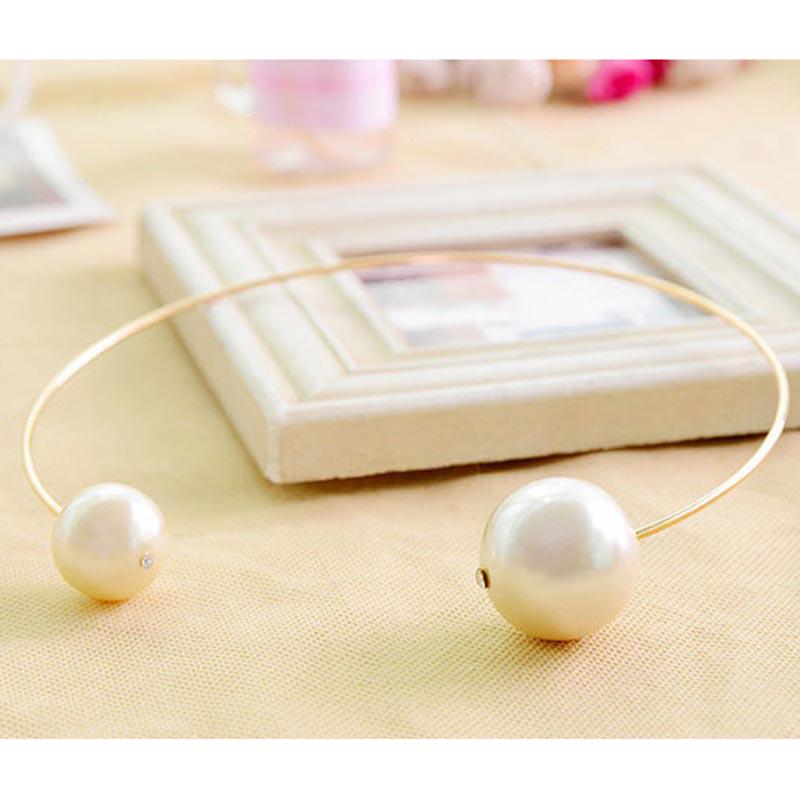Fashion Show Size Pearl Short Money Circle Personalized Fashion Necklace Exaggerated Item Female