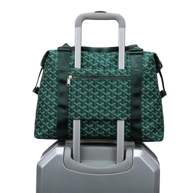 Large Capacity Travelling Bag Portable Luggage for Business Trip Korean Dog Tooth Bag Ladies Leisure Single Shoulder Bag Waterproof Storage Bag