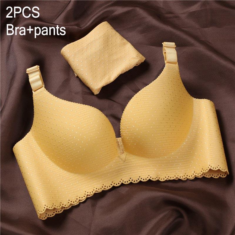 Bra Set For Women Underwear Push Up Solid Color Seamless Lingerie Set Bra And Panty Set Intimates