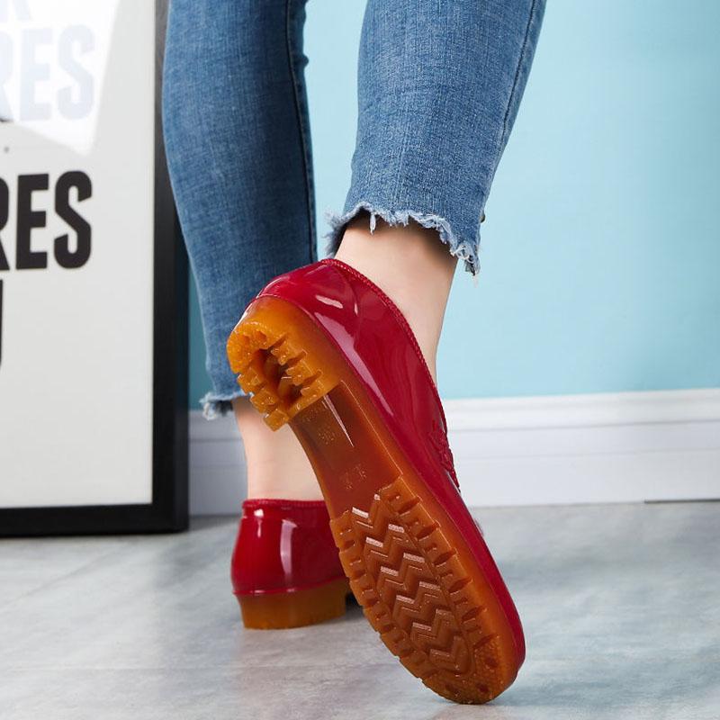 Rain Boots Waterproof Shoes Rubber Shoes Overshoes Fashion Water Boots Adult Kitchen Car Wash Work Wear-resistant Non-slip Short Barrel