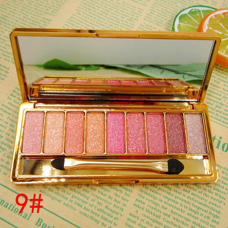 Eyeshadow Pencil Glitter Powder Waterproof Super 9 Grid Matte Pumpkin Earth Matte Eyeshadow  Palette