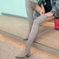 Faux Suede Women Over Knee Boots Lace Up Sexy Chick Heels Shoes Woman Female High Boots Botas Ladies High Boot