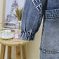 Women Spring Mid-length Denim Jacket Female Loose Versatile Autumn Large Size Hooded Casual Denim Coat