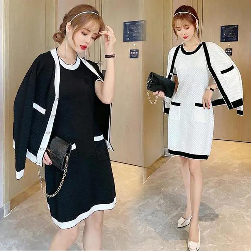 Small Fragrant Style Knitted Cardigan Jacket Female Design Sense Niche Sweater Loose Lazy Style High Sense of Top Two-piece Suit
